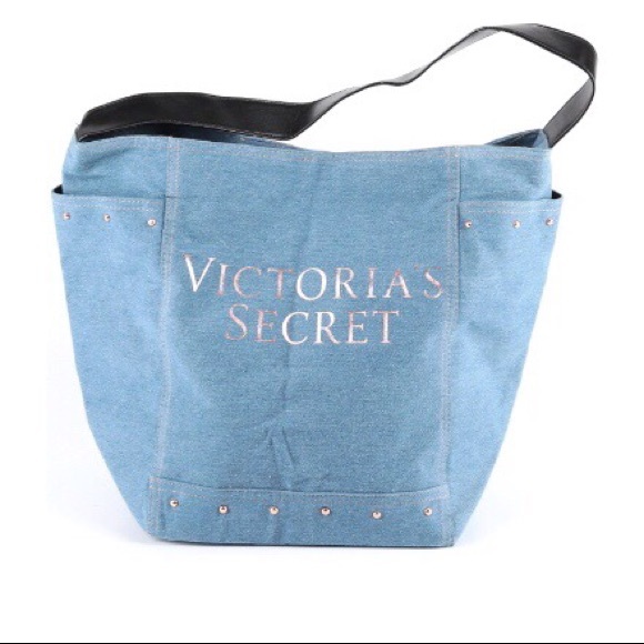 Victoria's Secret Handbags - victoria’s secret denim tote bag
